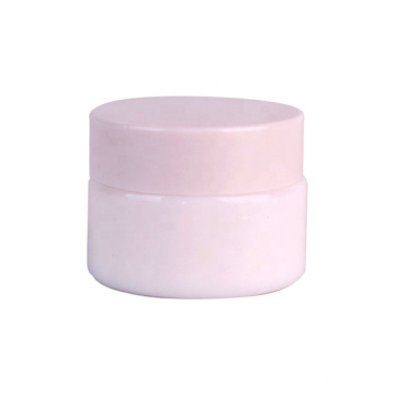 Eco-friendly unique 20g cream cosmetic container round glass cream jar white porcelain jar for skincare